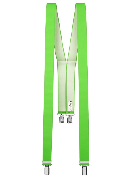 Hosenträger in Trendigen Uni & Neon Farben mit 4 Clips