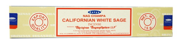 Räucherstäbchen Satya Nag Champa CALIFORNI WHITE SAGE - 15g